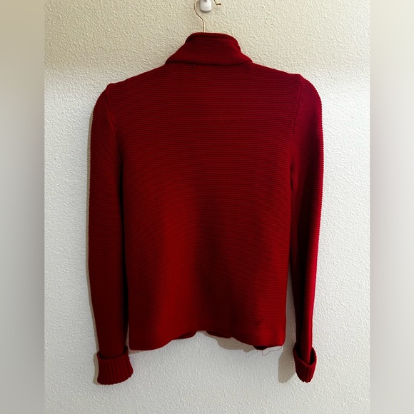 Red sweater motor jacket - Picture 2 of 10